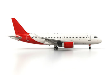 Poster - Passengers airplane side view isolated on a white background