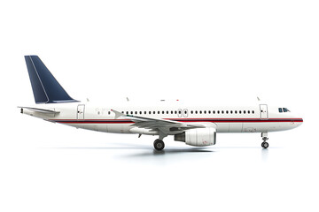 Poster - Passengers airplane side view isolated on a white background