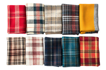 Poster - Set of checkered plaids isolated on a white background