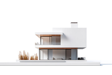 Poster - Mockup of a house isolated on a white background