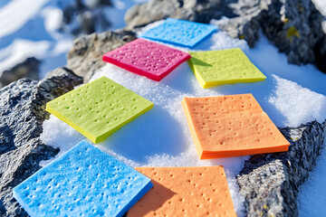 Aufkleber - Set of colorful sticky note isolated on a white background