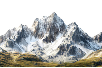 Poster - Picturesque mountain landscape isolated on a white background