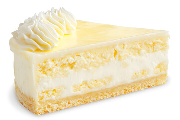 Poster - Piece of cheesecake isolated on a white background