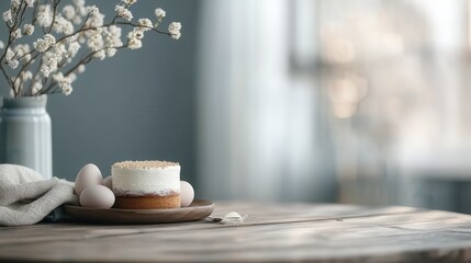 Wall Mural - Cozy Easter dining room filled with warmth and seasonal delights