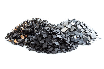 Poster - Set of e-waste piles isolated on a white background