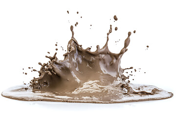 Poster - Mud splash isolated on a white background