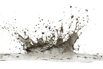 Poster - Mud splash isolated on a white background