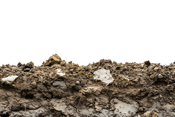 Aufkleber - Pile of soil isolated a white background