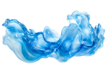 Poster - Ocean blue wave isolated a white background
