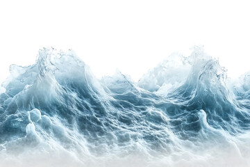 Aufkleber - Ocean water surface waves isolated a white background