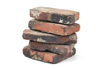 Poster - Old bricks isolated on a white background
