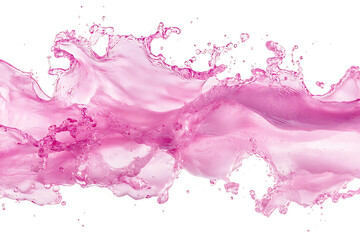 Poster - Pink water splash isolated a white background