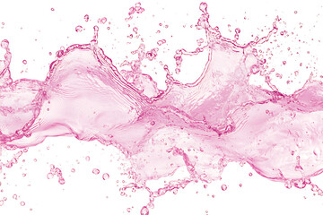 Poster - Pink water splash isolated a white background