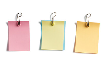Poster - Pinned blank paper note isolated on a white background