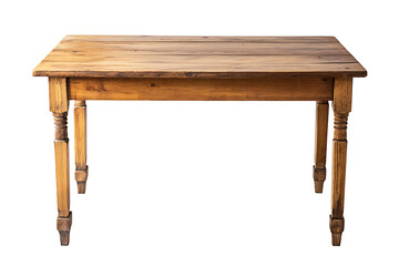 Poster - Old wooden table isolated a white background