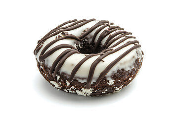 Poster - One donut isolated a white background