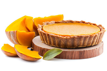 Aufkleber - Pumpkin pie isolated a white background