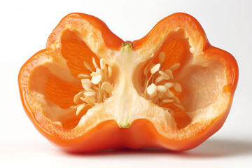 Aufkleber - Orange bell pepper isolated a white background