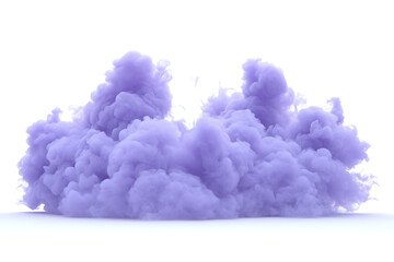 Poster - Purple smoke isolated a white background