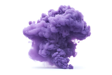Fototapete - Purple smoke isolated a white background