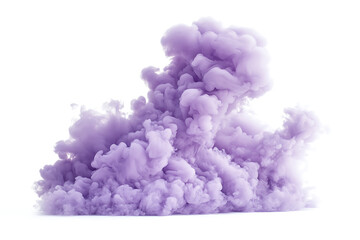 Poster - Purple smoke isolated a white background