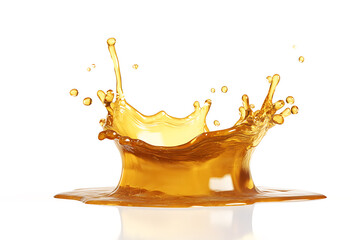 Poster - Orange juice splash isolated a white background