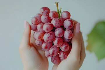 Poster - Red grapes isolated a white background