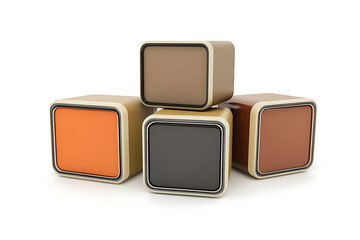 Fototapete - Retro tv boxes isolated a transparent background
