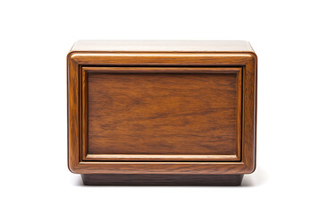 Poster - Retro wooden tv box isolated a transparent background