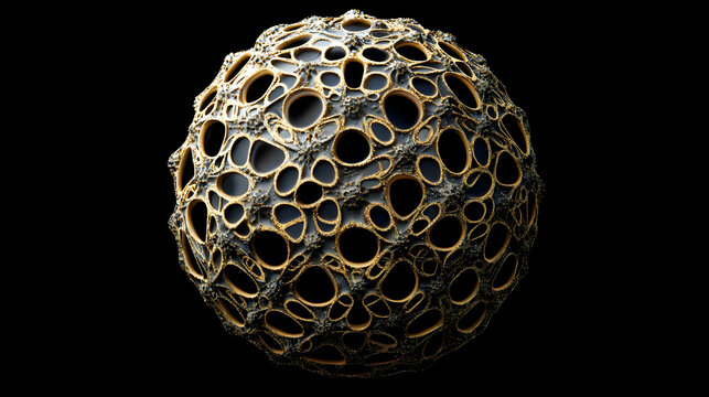 Intricate Organic Structure: A Captivating 3D Rendering Showcasing Nature's Patterns and Forms