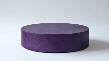 Aufkleber - Purple cylindrical platform on white background.