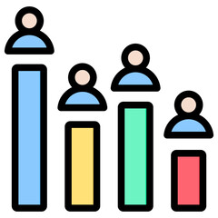 Poster - Churn Rate Outline Color Icon