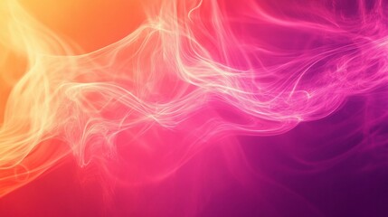 Poster - Abstract swirling smoke effect background with vibrant orange, pink and purple color gradient