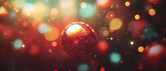 Wall Mural - Festive orb on bokeh background