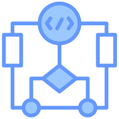 Poster - Algorithm Blue Icon