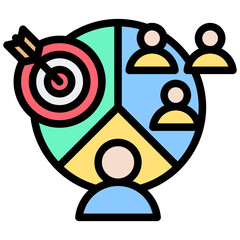 Poster - Demographic Targeting Outline Color Icon