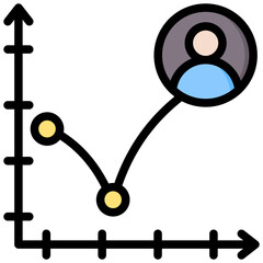 Poster - Bounce Rate Outline Color Icon