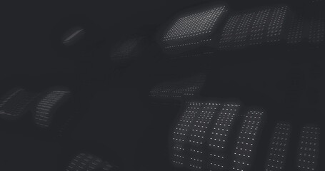 Poster - Binary code and data streams image over green and yellow gradient background