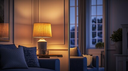 Poster - Contemporary Living Room with Sophisticated Lighting and Elegant Decoration : Generative AI