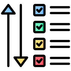 Poster - Prioritization Outline Color Icon