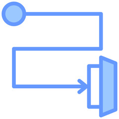 Aufkleber - Exit Strategy Blue Icon