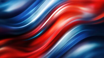 Poster - Abstract red and blue wave background.