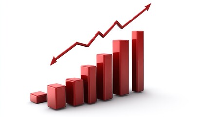 Poster - Growth Chart Displaying Upward Trend With Increasing Bar Heights and an Ascending Line Graph