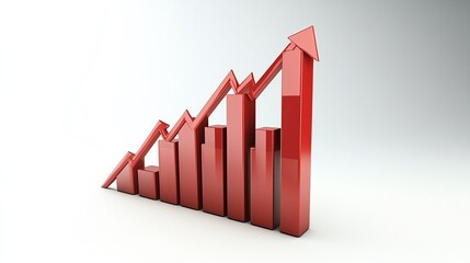 Poster - Dynamic Growth Chart Showing Increased Performance Over Time With a Prominent Upward Arrow
