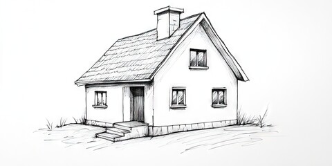 Canvas Print -  house sketch