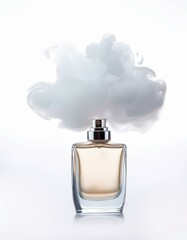 Wall Mural - Perfume bottle with a cloud of fragrance