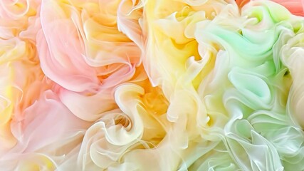 Poster - Dreamy Abstract Pastel Background with Flowing Colorful Smoke Like Textures