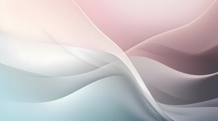 Leinwandbilder - Abstract flowing waves digital art soft color palette contemporary environment aesthetic viewpoint