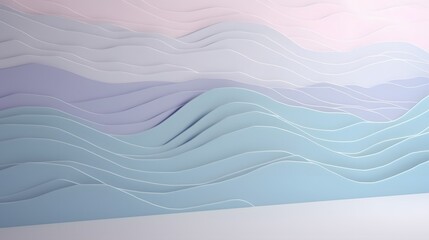 Poster - Waves of tranquility abstract art installation modern gallery wall sculpture calm environment aesthetic viewpoint