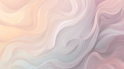 Poster - Dynamic abstract waves digital art soft color palette online gallery aesthetic design contemporary style